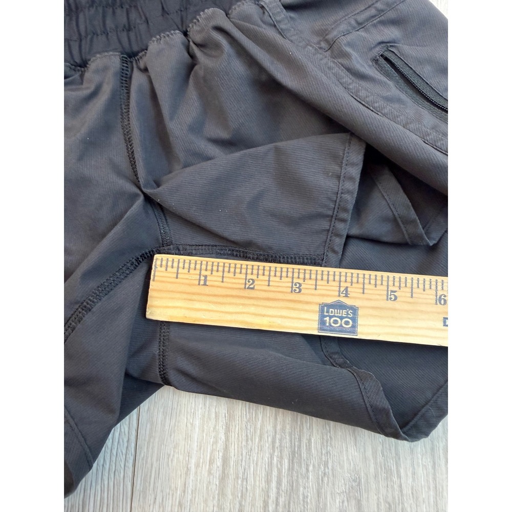 Lululemon Tracker Short V Black Smocked Waist Running Athletic Shorts Size 4 - Picture 7 of 7